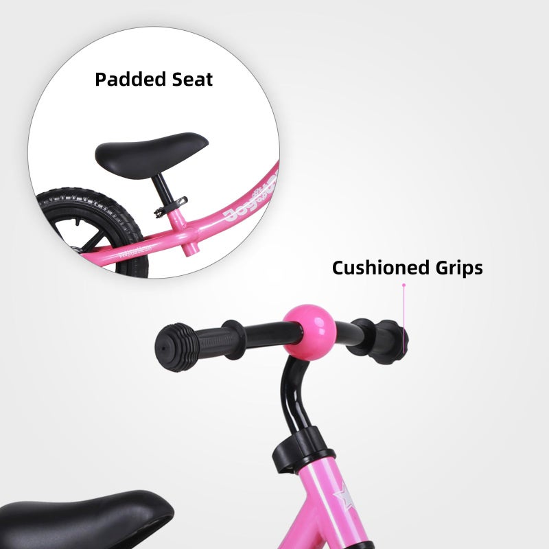 JOYSTAR Toddler Balance Bike 2 Year Old, Age 18 Months to 5 Years Old, No Pedal Bike with Adjustable Handlebar and Seat, Gift for 2-4 Boys Girls Pink - Image 3